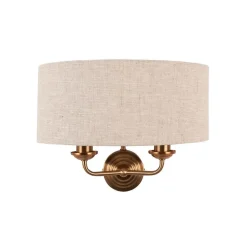 Highclere 2 Light Brass Wall Light