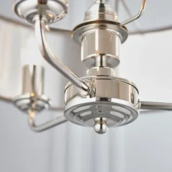 Highclere 3 Light Nickel & Charcoal Ceiling Pendant