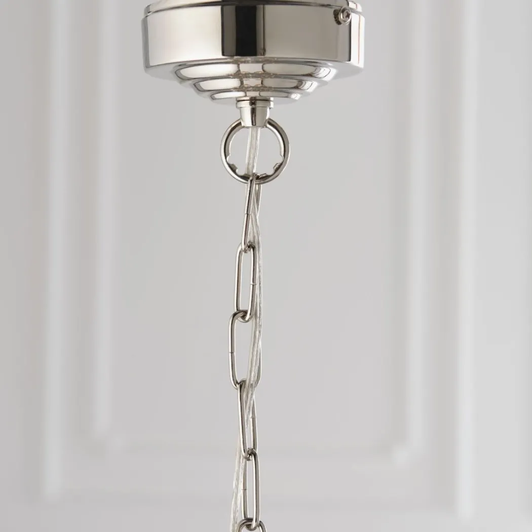 Highclere 6 Light Nickel & Charcoal Chandelier