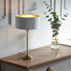 Highclere Antique Brass Table Lamp
