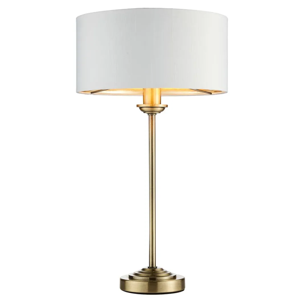 Highclere Antique Brass Table Lamp
