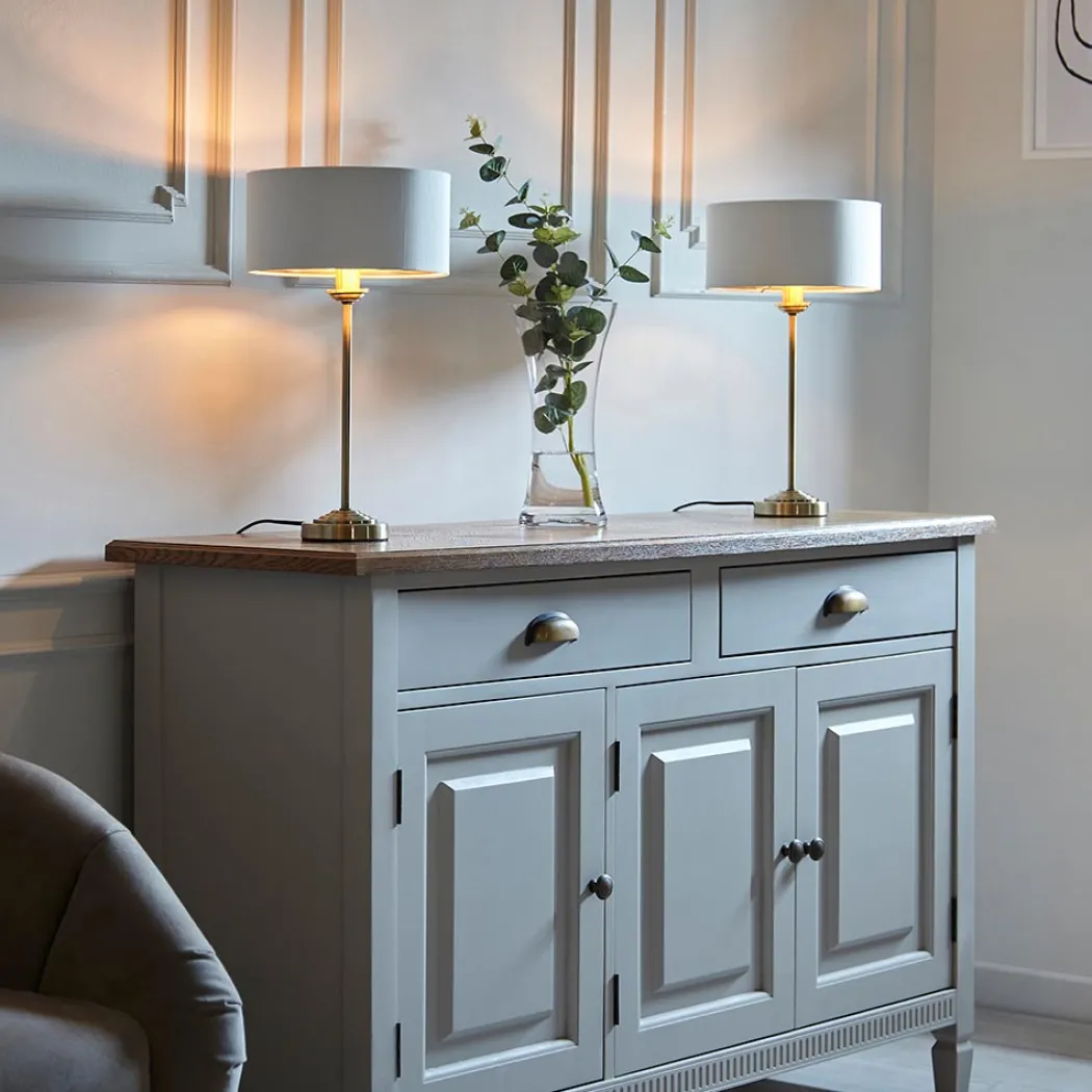 Highclere Antique Brass Table Lamp