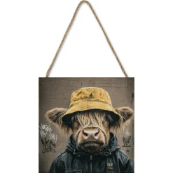 Highland Whats The Story 20x20 Wooden Block