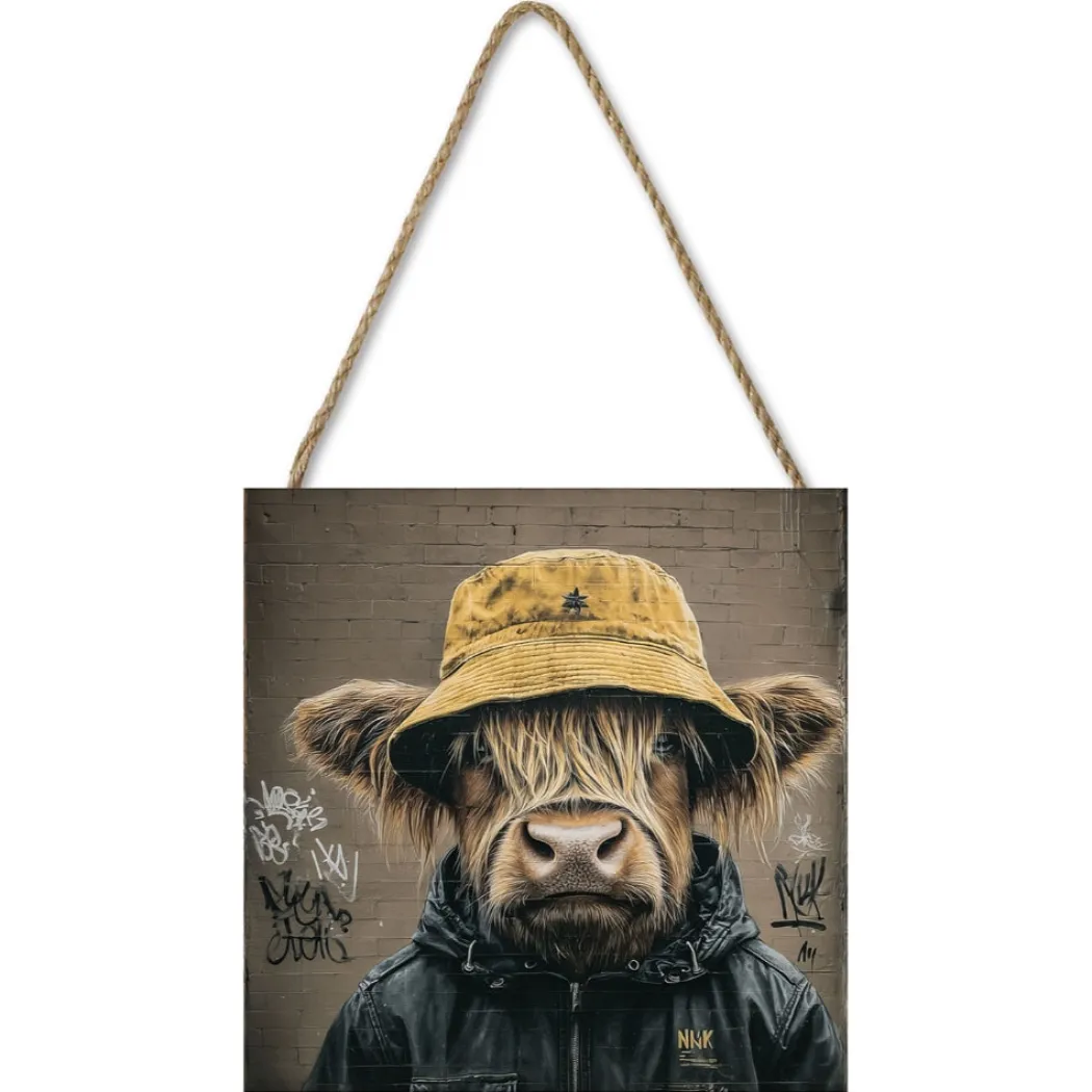 Highland Whats The Story 20x20 Wooden Block