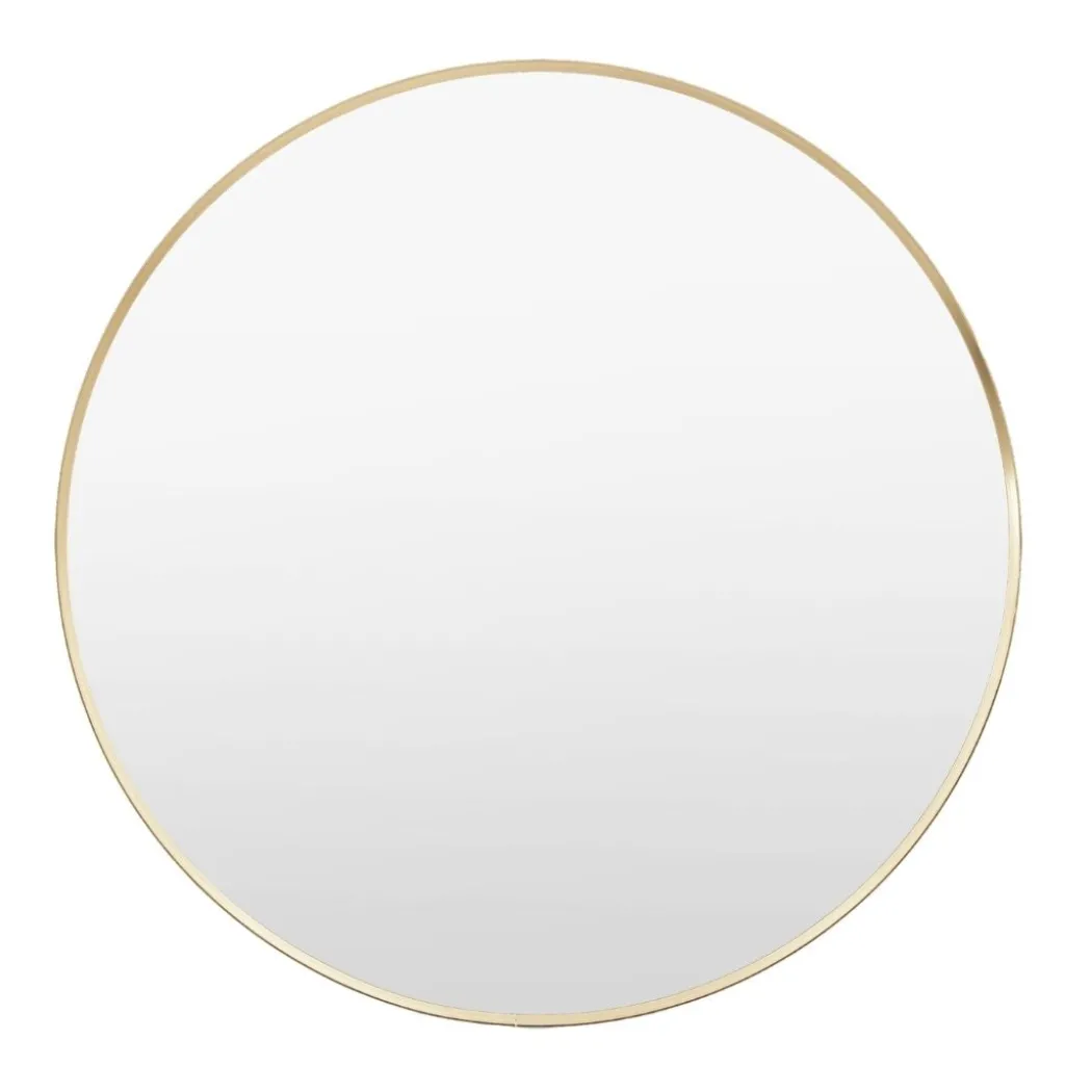 Holworth Round Gold Mirror 80cm