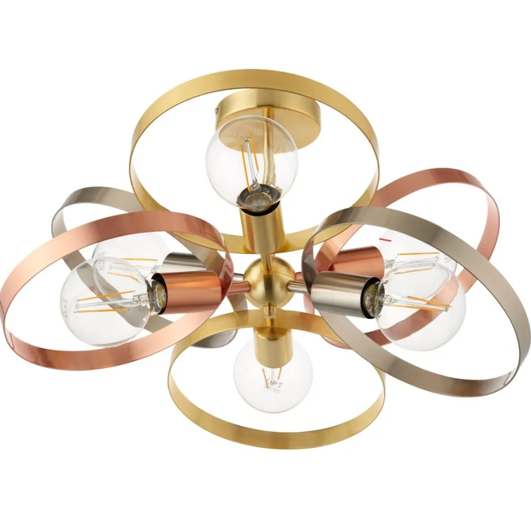 Hoop 6 Light Semi Flush Trio Ceiling Light