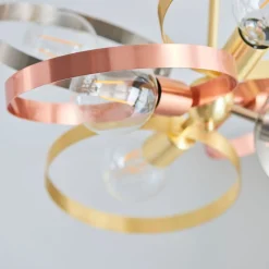 Hoop 6 Light Semi Flush Trio Ceiling Light