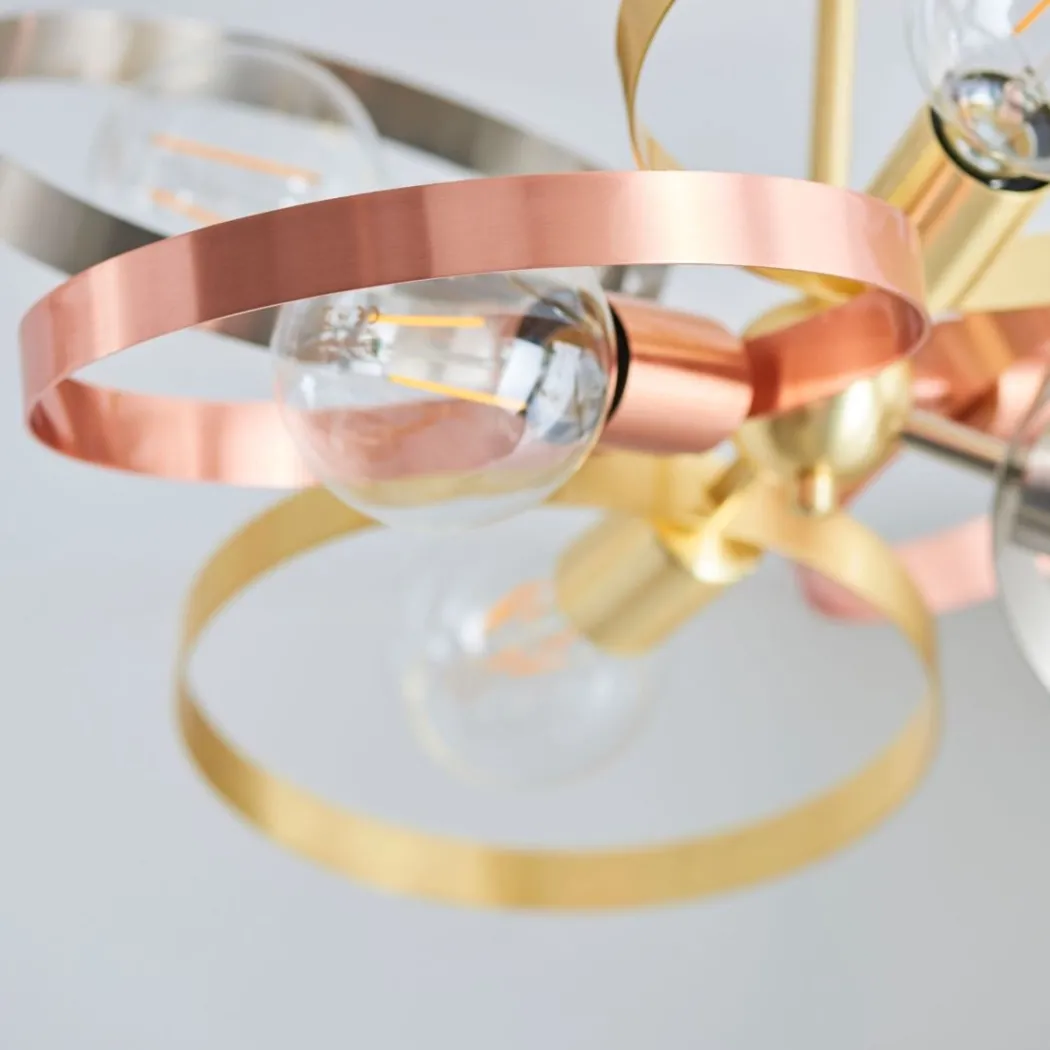 Hoop 6 Light Semi Flush Trio Ceiling Light
