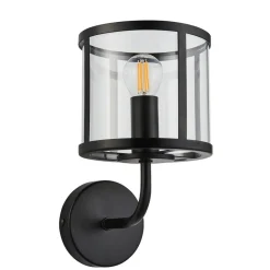 Hopton 1 Light Matte Black Wall Light