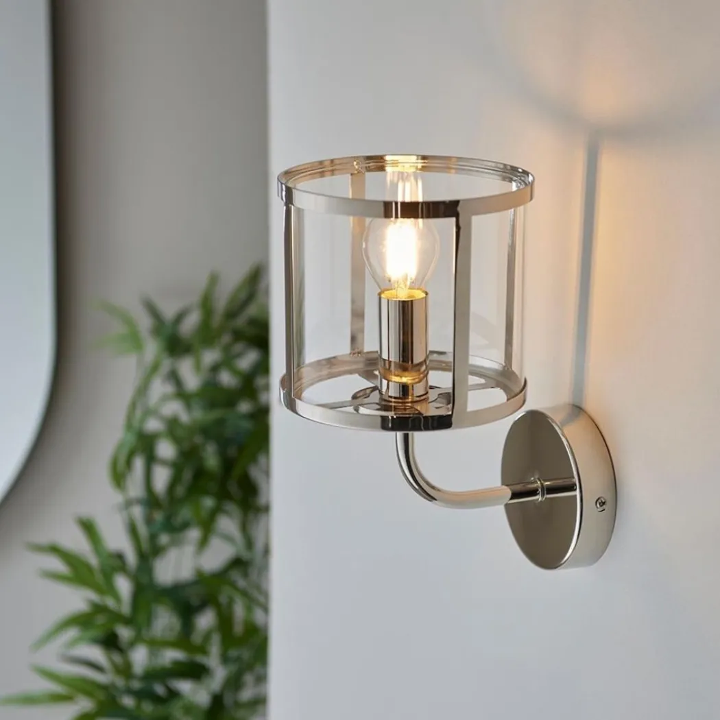 Hopton 1 Light Silver Wall Light
