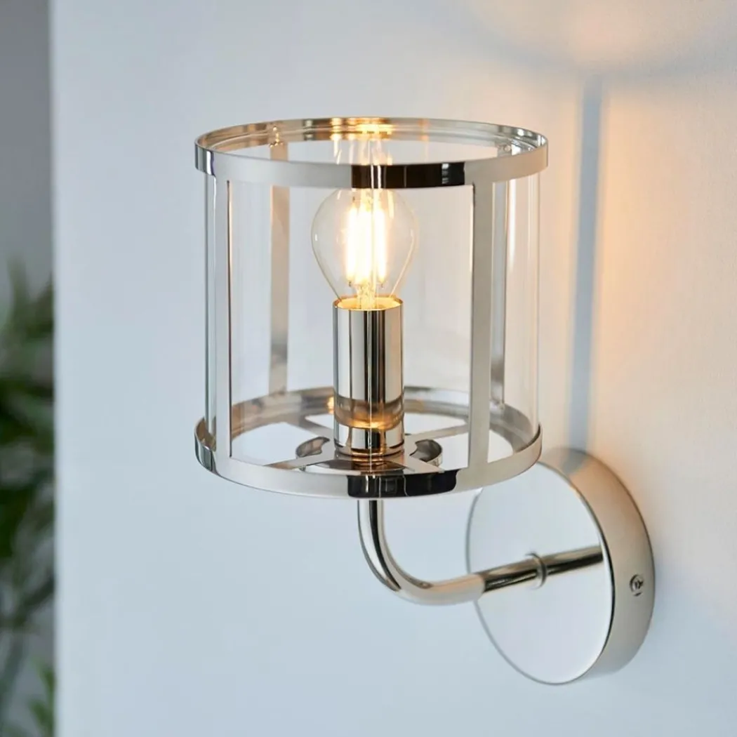Hopton 1 Light Silver Wall Light
