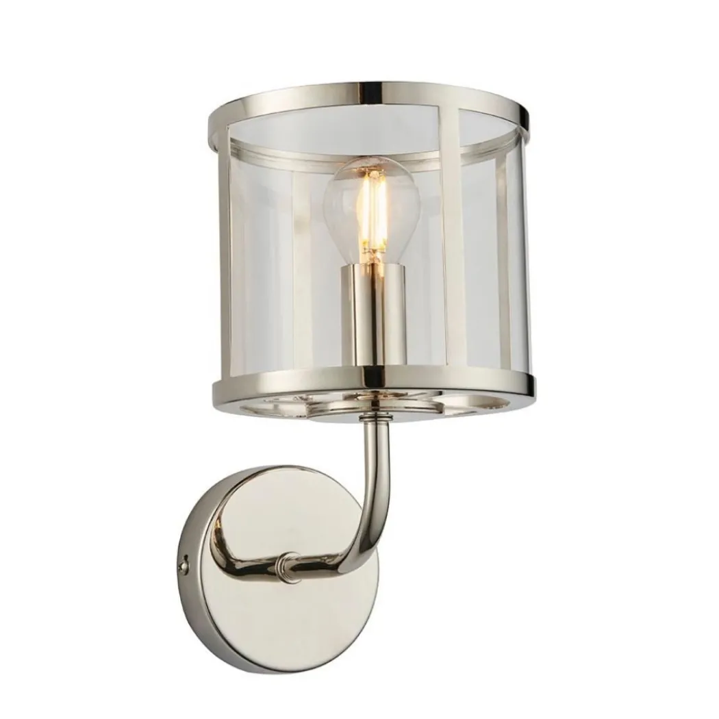 Hopton 1 Light Silver Wall Light