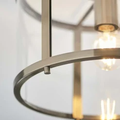 Hopton Antique Brass Flush Ceiling Light