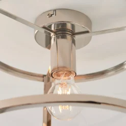 Hopton Flush Polished Nickel Ceiling Light