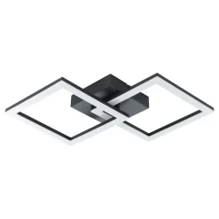 Huerta 2 Light Black LED Flush Ceiling Light
