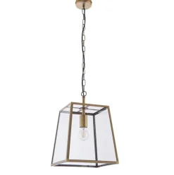 Hurst 1 Light Antique Brass Ceiling Pendant