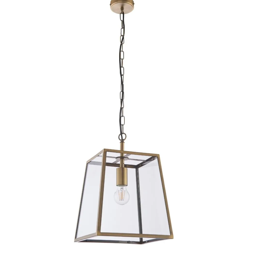 Hurst 1 Light Antique Brass Ceiling Pendant
