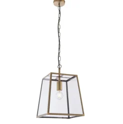 Hurst 1 Light Antique Brass Ceiling Pendant