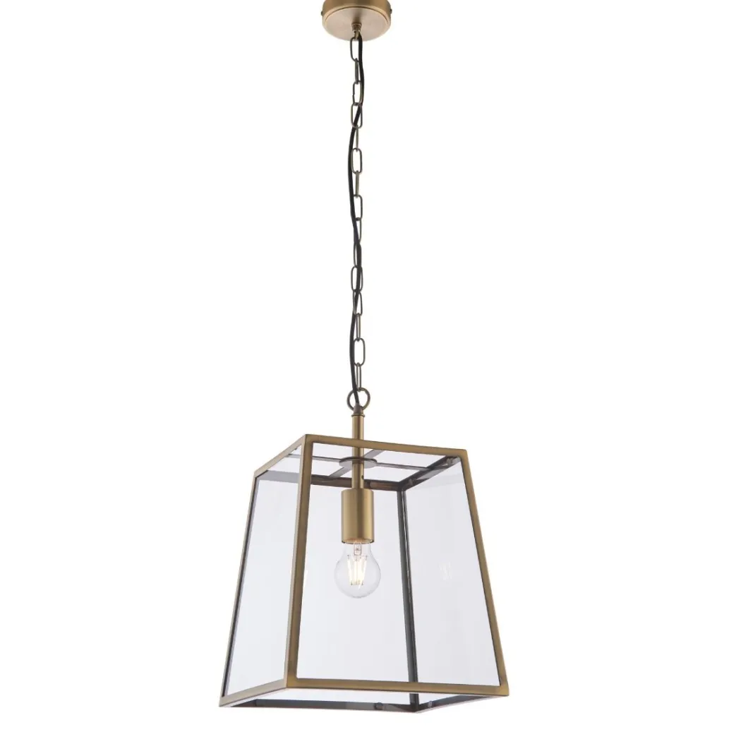 Hurst 1 Light Antique Brass Ceiling Pendant