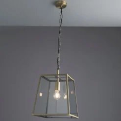 Hurst 1 Light Antique Brass Ceiling Pendant