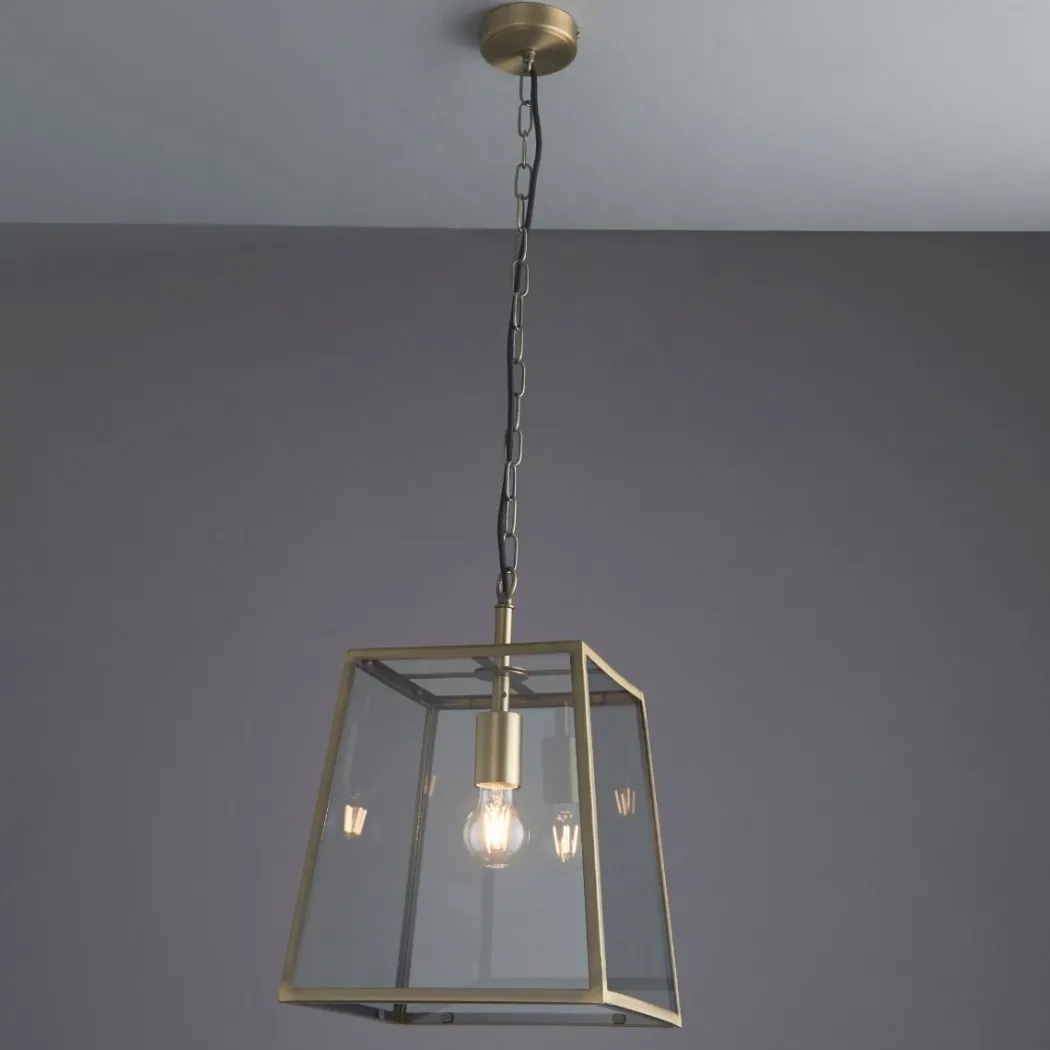 Hurst 1 Light Antique Brass Ceiling Pendant