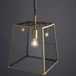 Hurst 1 Light Antique Brass Ceiling Pendant