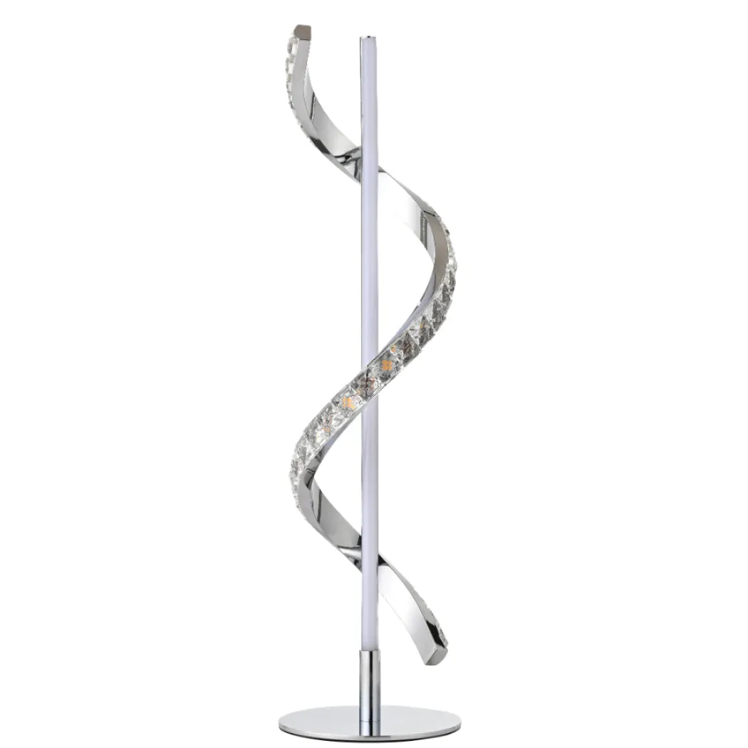 Hyde Chrome And Crystal LED Table Lamp