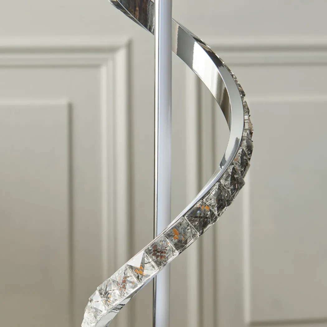 Hyde Chrome And Crystal LED Table Lamp