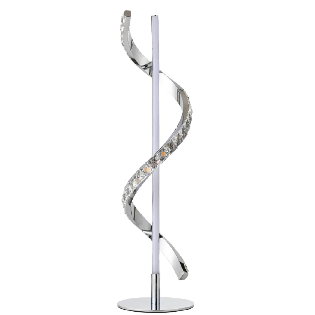 Hyde Chrome And Crystal LED Table Lamp