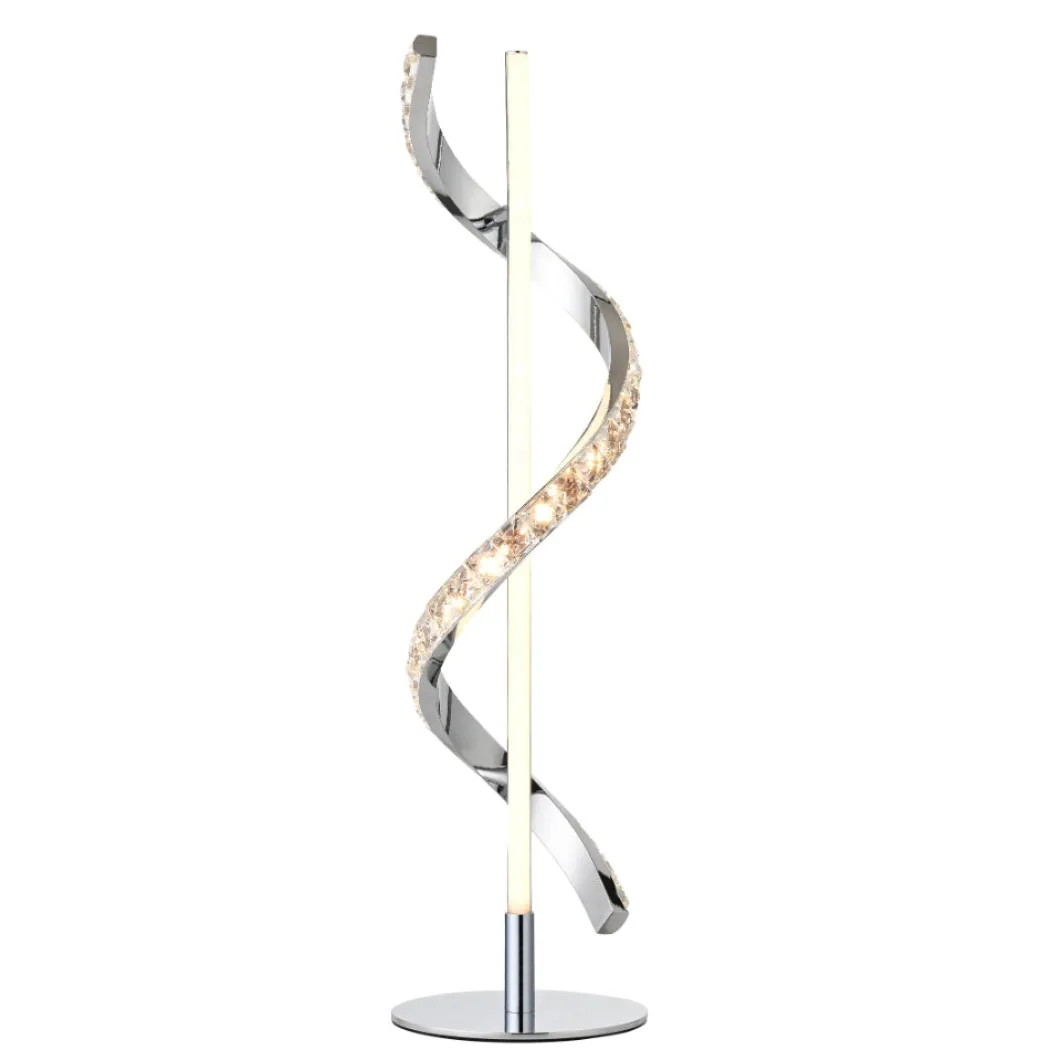 Hyde Chrome And Crystal LED Table Lamp