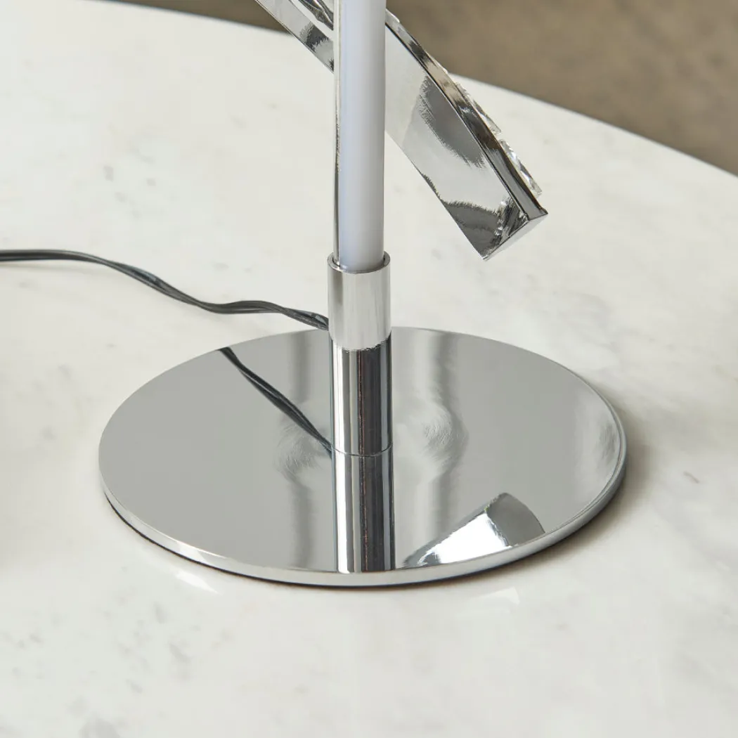 Hyde Chrome And Crystal LED Table Lamp