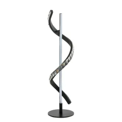 Hyde Matte Black And Crystal LED Table Lamp