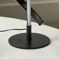 Hyde Matte Black And Crystal LED Table Lamp
