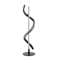 Hyde Matte Black And Crystal LED Table Lamp