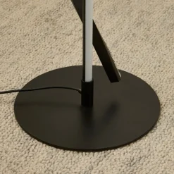 Hyde Matte Black And Crystal LED Floor Lamp