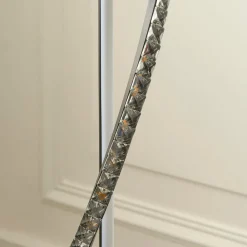 Hyde Matte Black And Crystal LED Floor Lamp