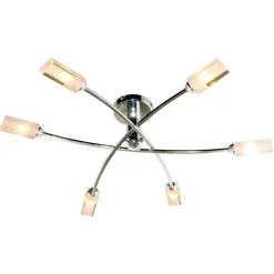 Icarus 6 Light Semi Flush Ceiling Light Polished Chrome