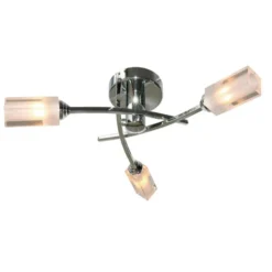 Icarus 3 Light Semi Flush Ceiling Light Polished Chrome