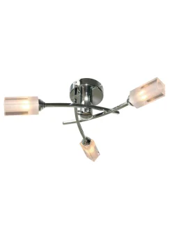 Icarus 3 Light Semi Flush Ceiling Light Polished Chrome