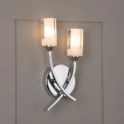 Icarus 2 Light Wall Light Polished Chrome