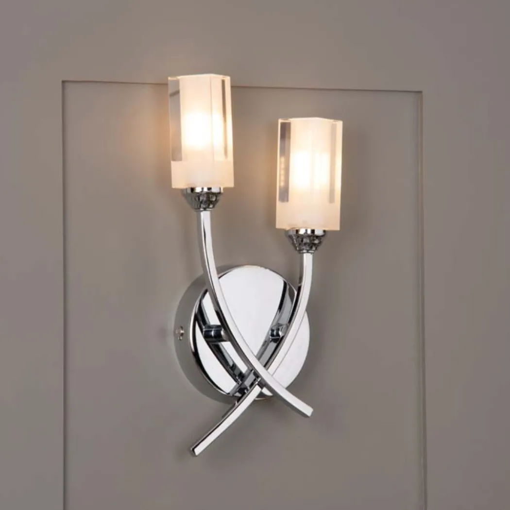 Icarus 2 Light Wall Light Polished Chrome