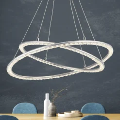 Ilarria 2 Light Polished Chrome & Crystal LED Ceiling Pendant