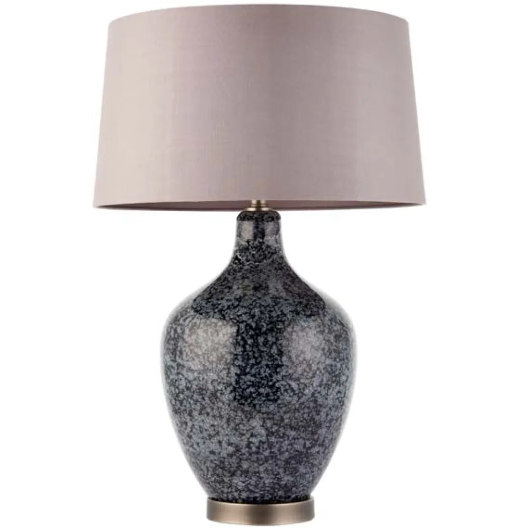 Ilsa Black Glass Table Lamp