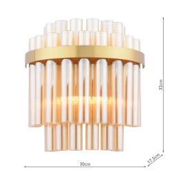 Imani 2-Light Natural Brass Wall Light