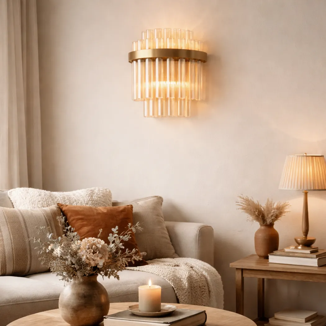 Imani 2-Light Natural Brass Wall Light