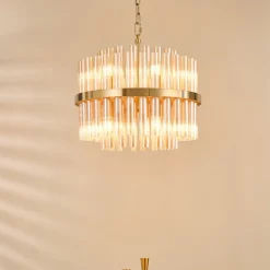 Imani 12-Light Natural Brass Pendant