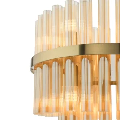 Imani 12-Light Natural Brass Pendant