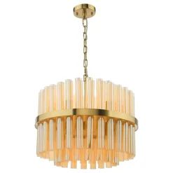 Imani 12-Light Natural Brass Pendant