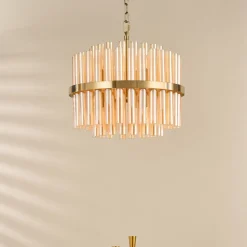 Imani 12-Light Natural Brass Pendant