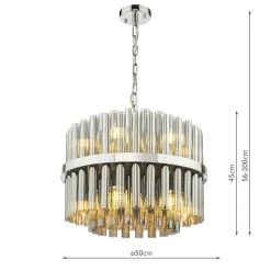 Imani 12-Light Polished Chrome Pendant